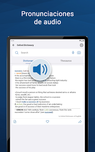 Captura de pantalla de Oxford Dictionary