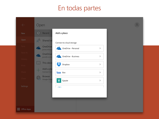 Captura de pantalla de Microsoft PowerPoint