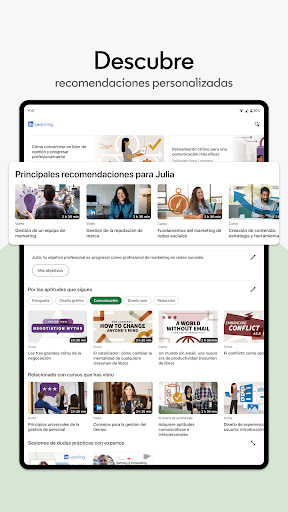 Captura de pantalla de LinkedIn Learning