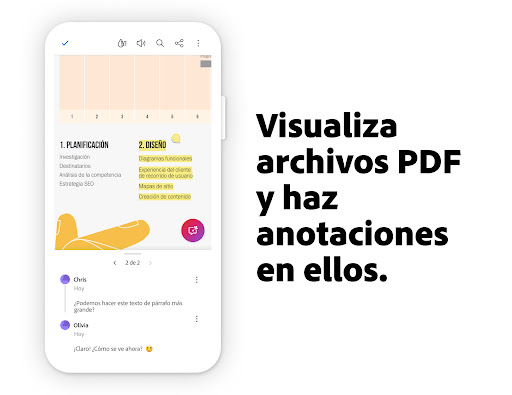 Captura de pantalla de Adobe Acrobat Reader para PDF