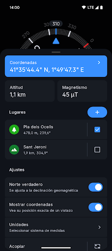 Captura de pantalla de Brújula