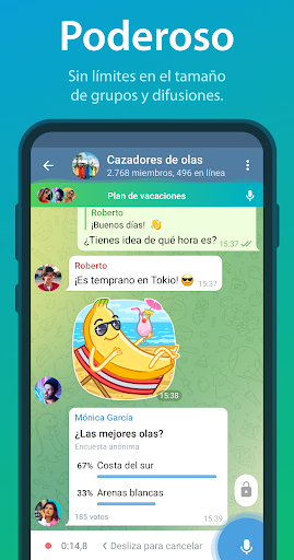 Captura de pantalla de Telegram
