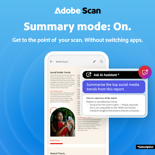 Adobe Scan AI PDF Scanner, OCR screenshot