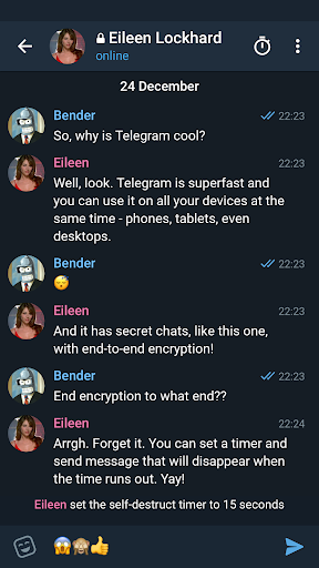 Captura de pantalla de Telegram X