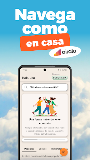 Captura de pantalla de Airalo: eSIM Viajes e Internet