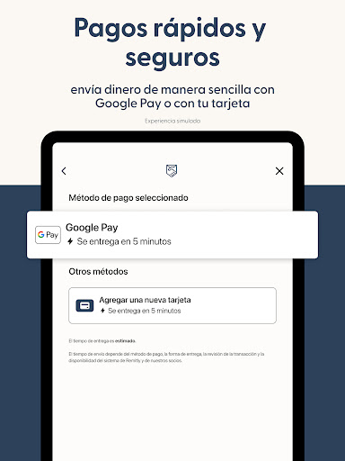 Captura de pantalla de Envía dinero con Remitly