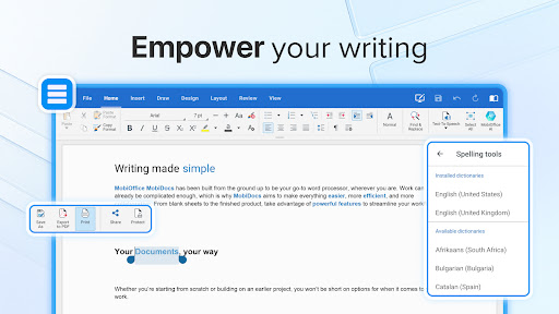 MobiOffice: Word, Sheets, PDF screenshot
