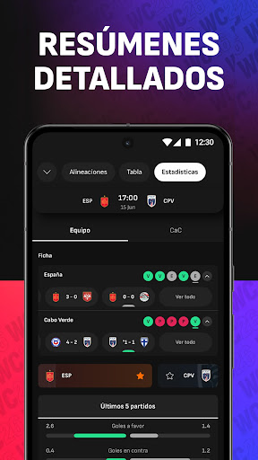 Captura de pantalla de LiveScore Resultados de fútbol