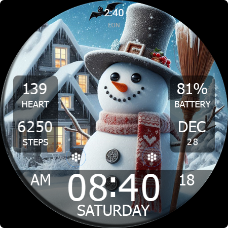 Captura de pantalla de Key WF55 Snowman Watch Face