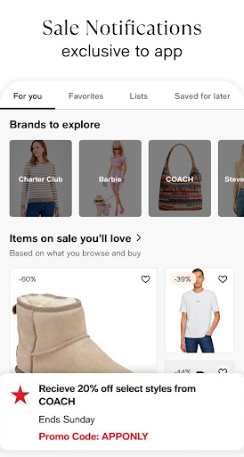 Captura de pantalla de Macy's: shopping & top deals