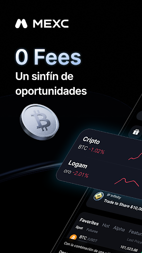 Captura de pantalla de MEXC: Compra Bitcoin y criptos