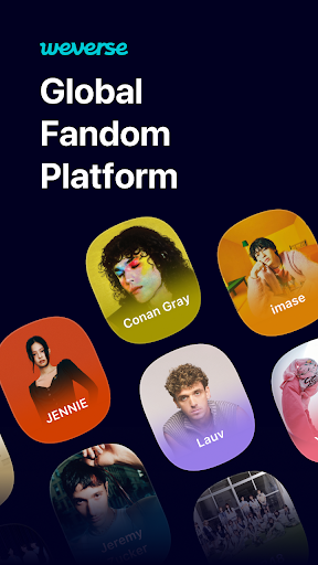 Captura de pantalla de Weverse, Acércate a tu artista