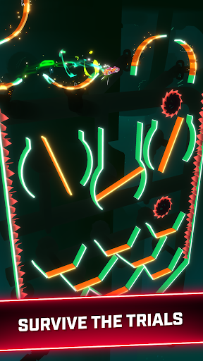 Captura de pantalla de Rider Worlds - Neon Bike Races