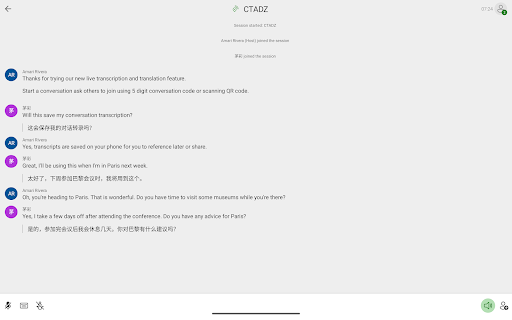 Captura de pantalla de Microsoft Traductor