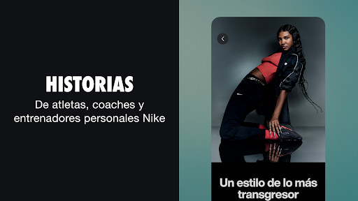 Captura de pantalla de Nike: zapatillas y ropa
