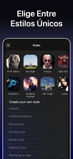 Captura de pantalla de DaVinci - Crea imágenes con IA