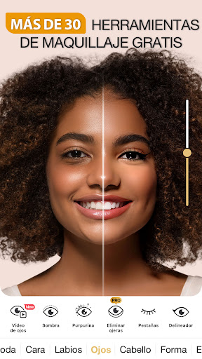 Captura de pantalla de Perfect365: Cara maquillaje