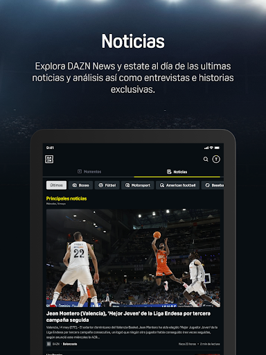Captura de pantalla de DAZN - Deportes en Directo