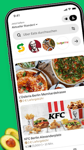 Uber Eats: Essenslieferung Screenshot