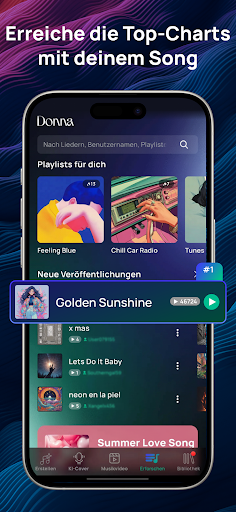 Donna KI Lied Musik Generator Screenshot