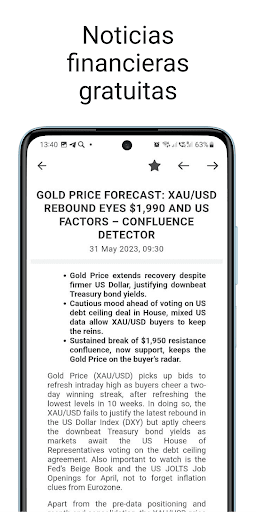 Captura de pantalla de MetaTrader 5