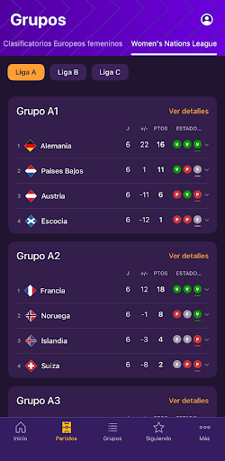 Captura de pantalla de UEFA EURO y Nations League