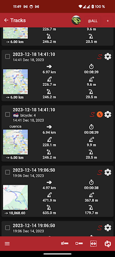 Captura de pantalla de OruxMaps GP