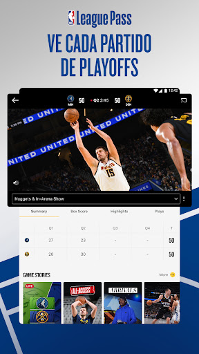 Captura de pantalla de NBA App: baloncesto en directo