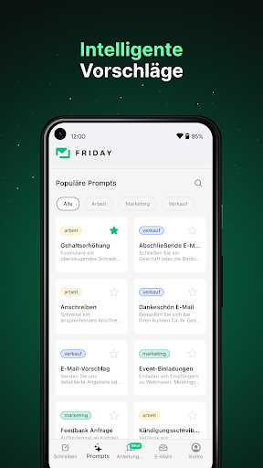 Friday: KI E-Mail-Assistent Screenshot