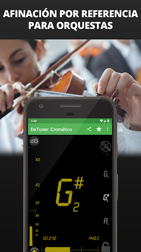 Captura de pantalla de DaTuner: afinador & metrónomo