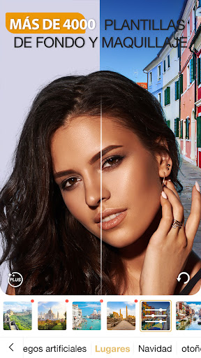 Captura de pantalla de Perfect365: Cara maquillaje
