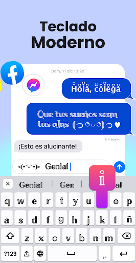 Captura de pantalla de Teclado fonts: Letras y fuente