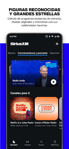 Captura de pantalla de SiriusXM: Música y más