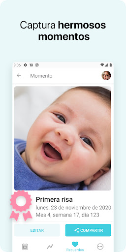 Captura de pantalla de Bebé + | Sigue su crecimiento