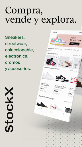Captura de pantalla de StockX: Sneakers + más