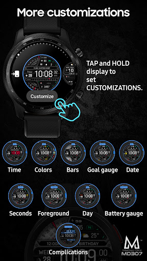 Captura de pantalla de MD307 Digital watch face