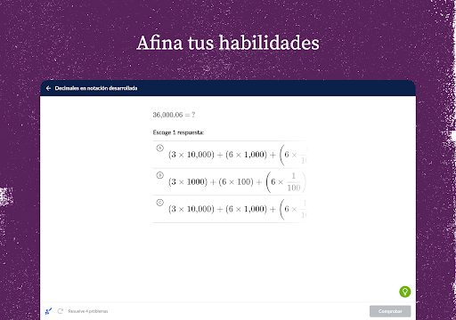 Captura de pantalla de Khan Academy