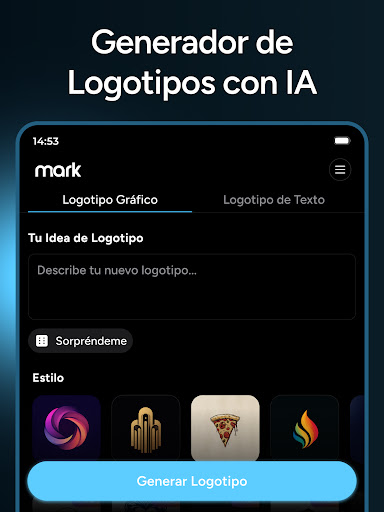 Captura de pantalla de AI Logo Generator - Mark