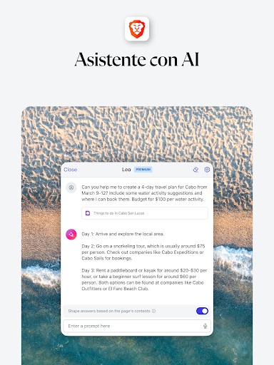 Captura de pantalla de Navegador web privado Brave