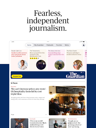 Captura de pantalla de The Guardian - UK & World News