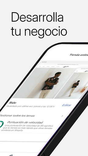 Captura de pantalla de Shopify, tu tienda online