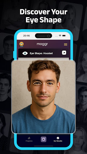 Captura de pantalla de Moggr - Haircut & Looksmax AI