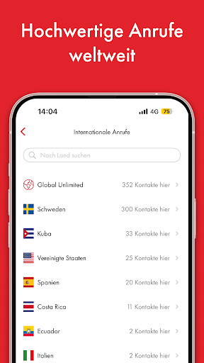 Rebtel: Aufladungen und Anrufe Screenshot