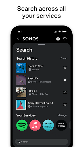 Captura de pantalla de Sonos