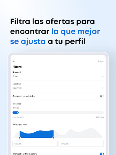 Captura de pantalla de Jooble - Búsqueda de empleo