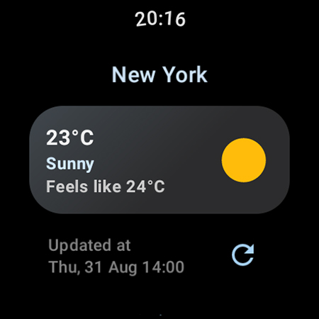 Captura de pantalla de Weather Complications: Wear OS
