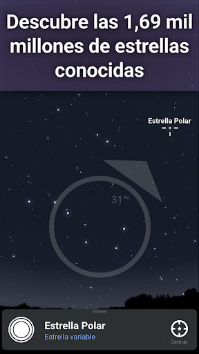 Captura de pantalla de Stellarium - Mapa estelar