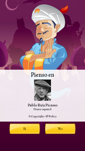 Captura de pantalla de Akinator