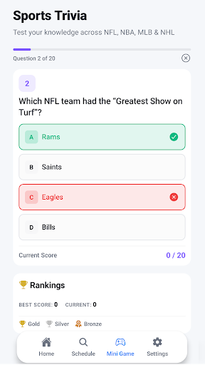 Live Scores : NFL NCAA NBA MLB screenshot