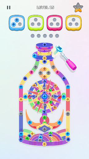 Captura de pantalla de Unscrew Nuts Sort: Pin Puzzle